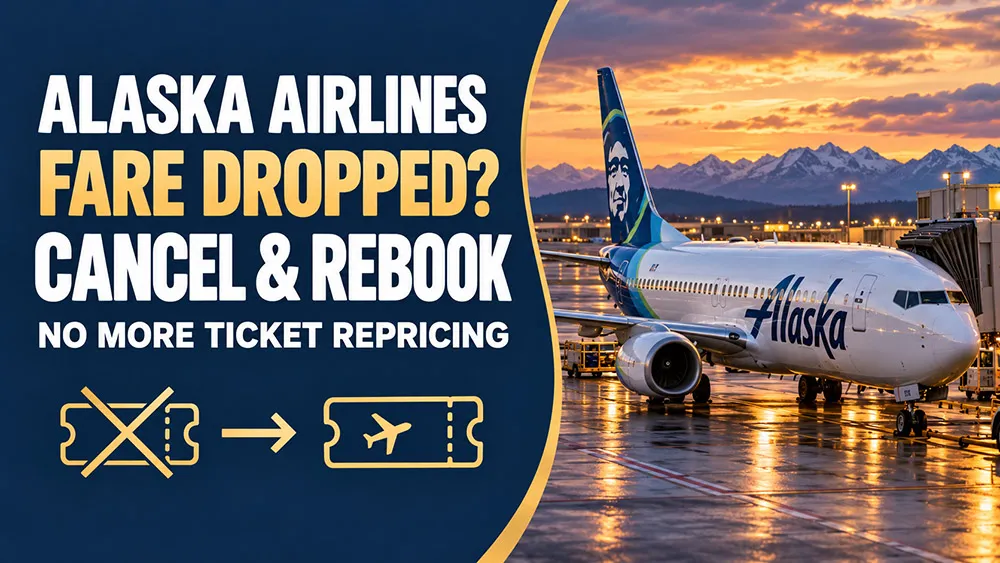 Alaska Airlines No Longer Reprices Your Ticket When Fares Drop. You Have to Cancel and Rebook.