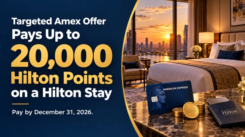 Targeted Amex Offer Pays Up to 20,000 Hilton Points on a Hilton Stay