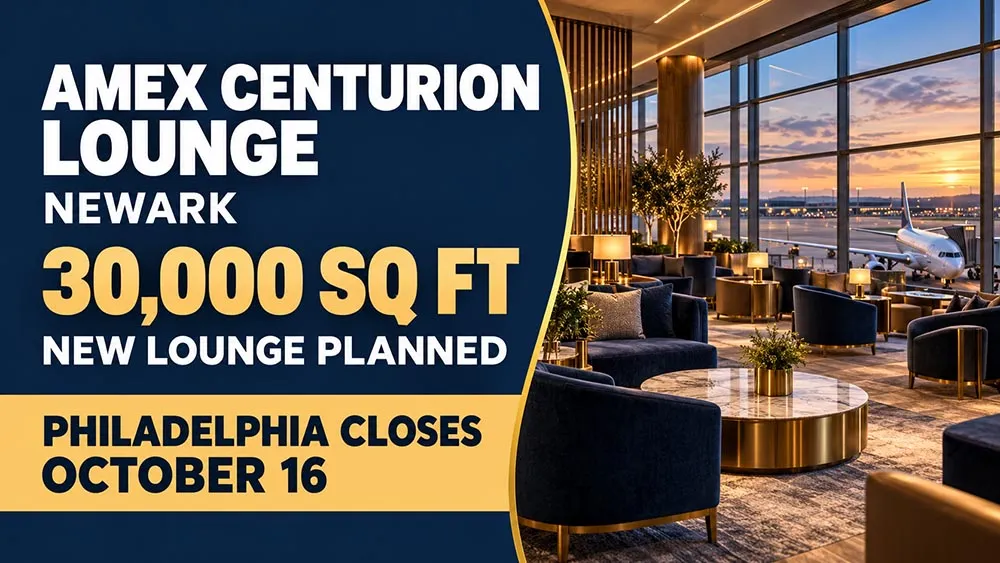 Amex Is Building a 30,000-Square-Foot Centurion Lounge at Newark. Philadelphia Closes October 16.