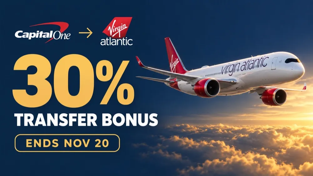 Capital One Miles Get a 30% Bonus to Virgin Atlantic Until November 20