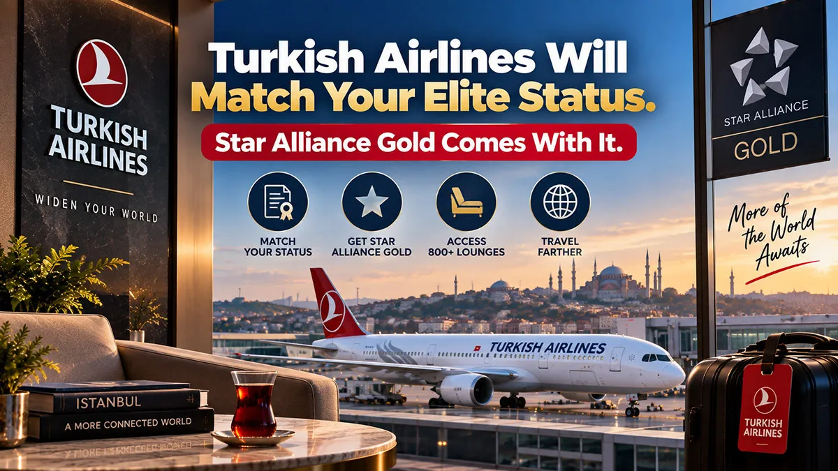 Turkish Airlines Will Match Your Elite Status. Star Alliance Gold Comes With It.