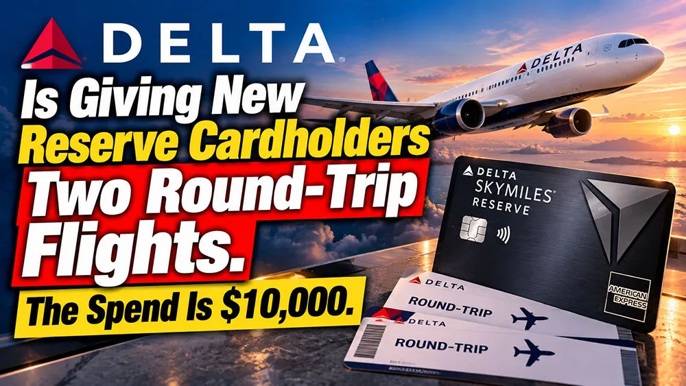 Delta Is Giving New Reserve Cardholders Two Round-Trip Flights. The Spend Is $10,000.