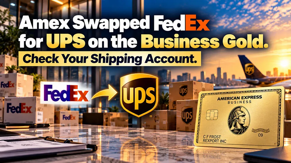 Amex Swapped FedEx for UPS on the Business Gold. Check Your Shipping Account.