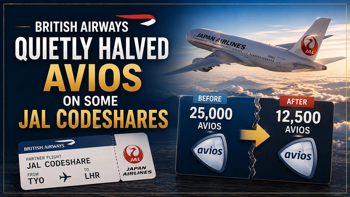 British Airways Quietly Halved Avios on Some JAL Codeshares. Check Your Ticket.