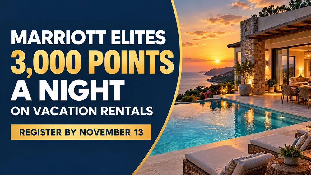 Marriott Now Pays Elites 3,000 Points a Night on Vacation Rentals. Register by November 13.
