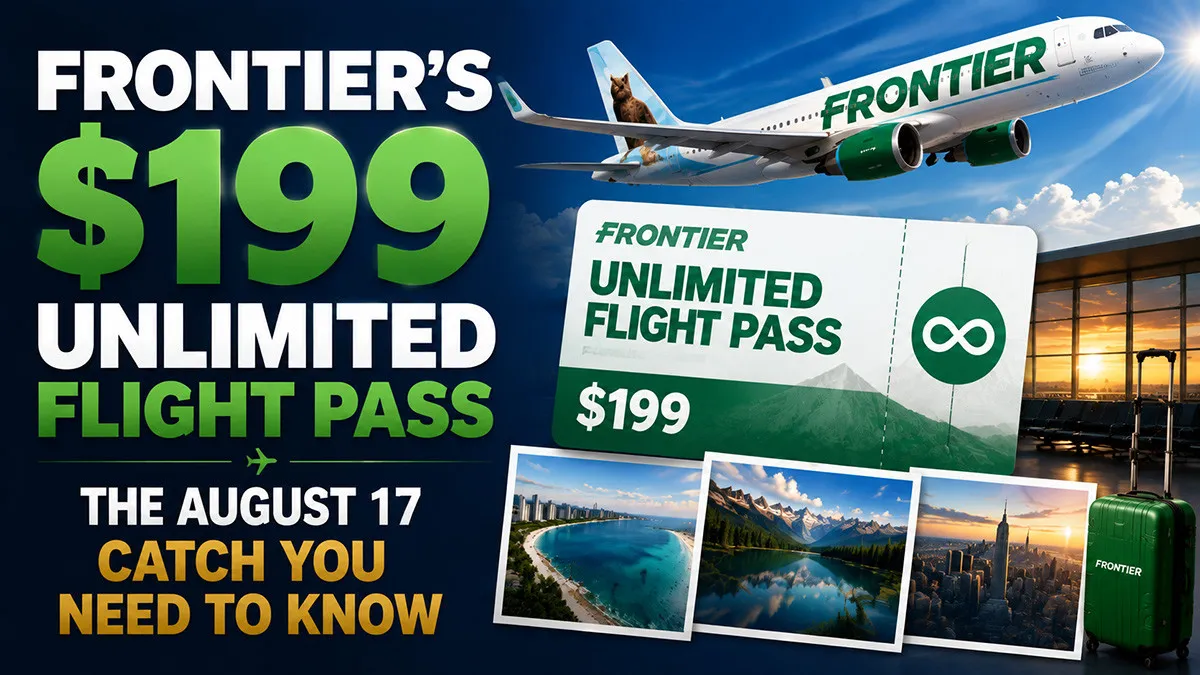 Frontier's $199 Unlimited Flight Pass: The August 17 Catch You Need to Know