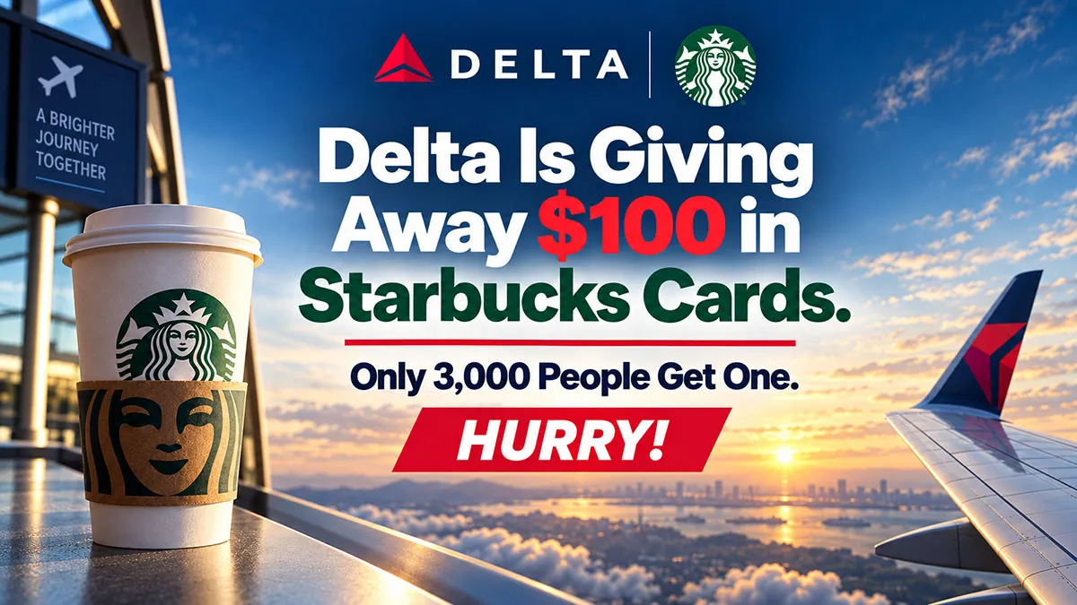 Delta Is Giving Away $100 in Starbucks Cards. Only 3,000 People Get One.