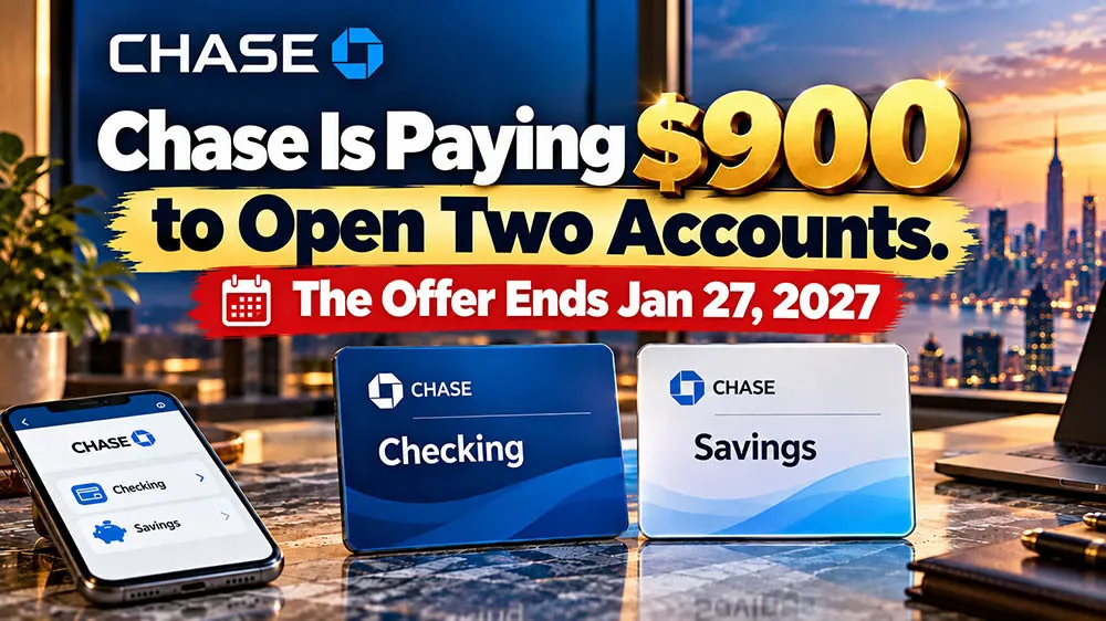 Chase Is Paying $900 to Open Two Accounts. The Offer Ends January 27.