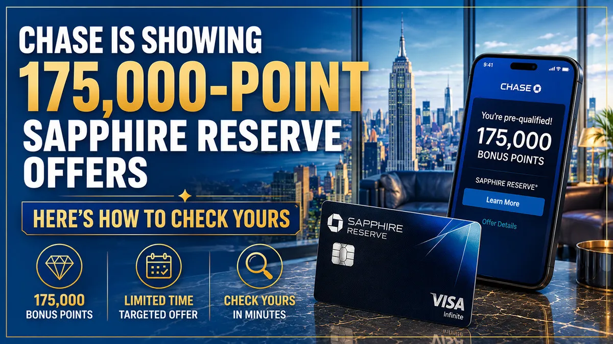 Chase Is Showing 175,000-Point Sapphire Reserve Offers — Here's How to Check Yours