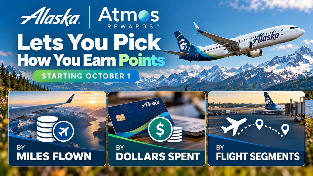 Alaska's Atmos Rewards Lets You Pick How You Earn Points Starting October 1
