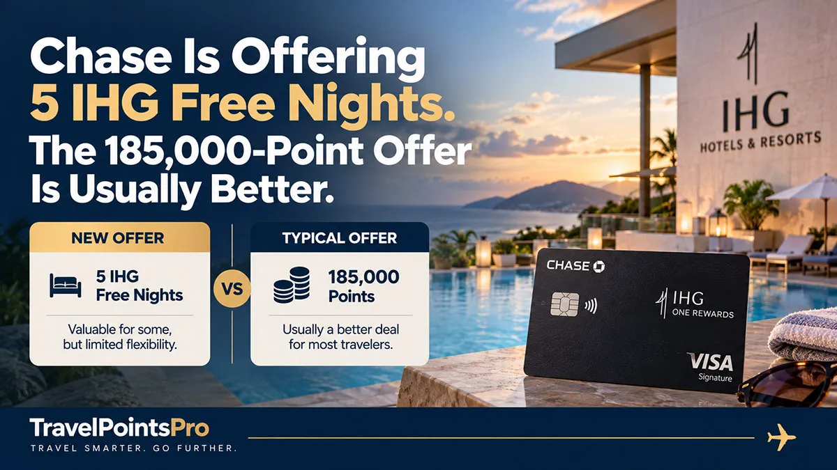 Chase Is Offering 5 IHG Free Nights. The 185,000-Point Offer Is Usually Better.