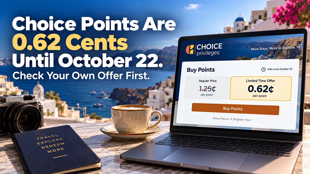Choice Points Are 0.62 Cents Until October 22. Check Your Own Offer First.