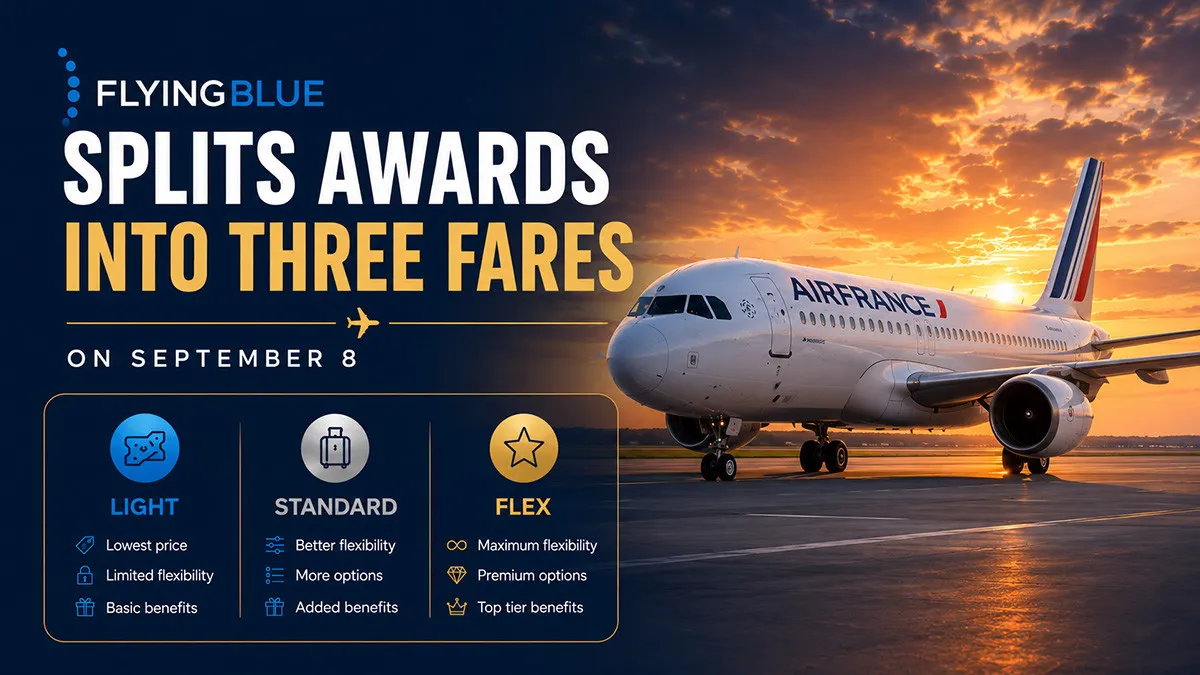 Flying Blue Splits Awards Into Three Fares on September 8. The Cheap One Drops Your Bag.