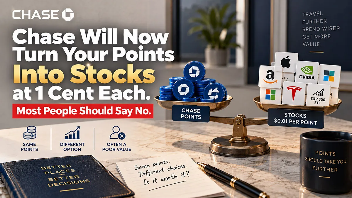 Chase Will Now Turn Your Points Into Stocks at 1 Cent Each. Most People Should Say No.