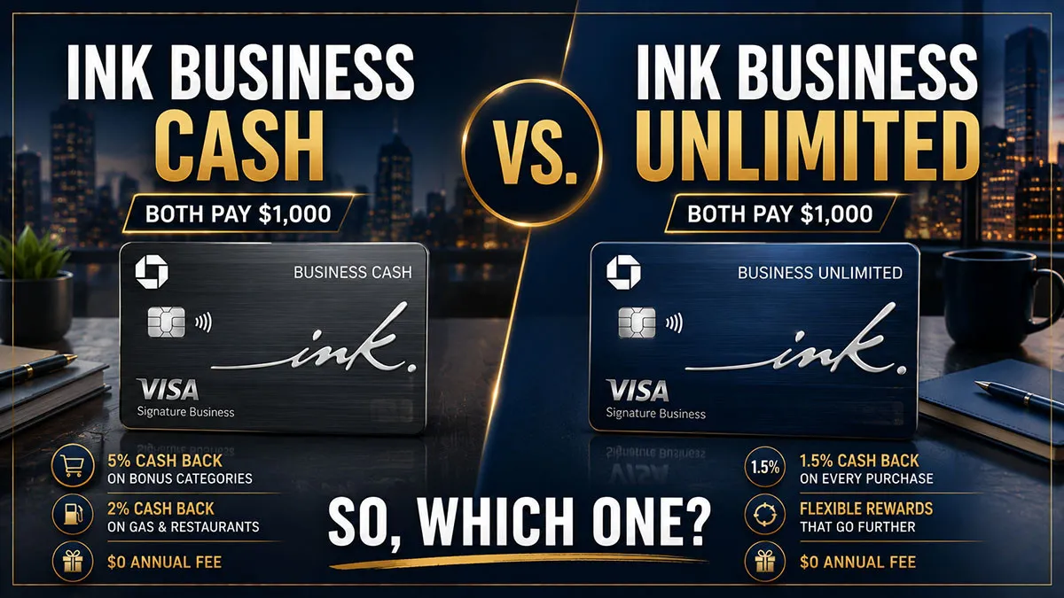 Ink Business Cash vs. Ink Business Unlimited: Both Pay $1,000, So Which One?