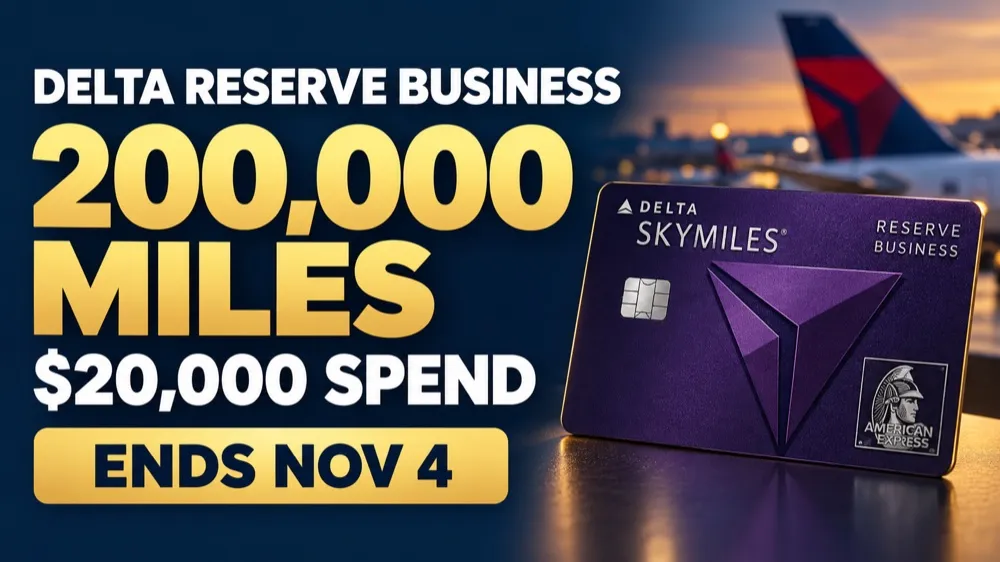 The Delta Reserve Business Card Pays 200,000 Miles Until November 4. The Spend Is $20,000.