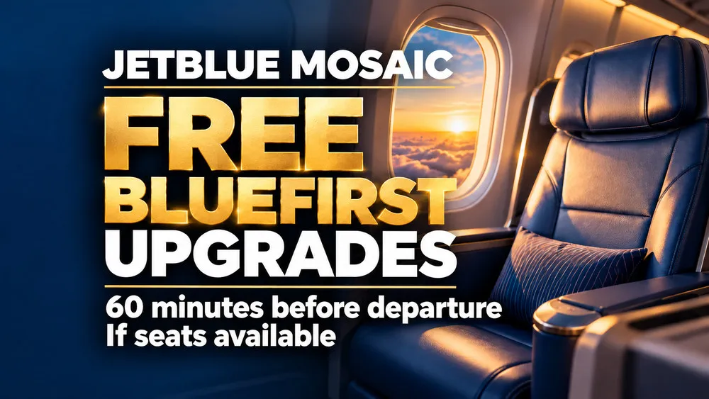 JetBlue Will Upgrade Every Mosaic Member to BlueFirst for Free, 60 Minutes Before Departure