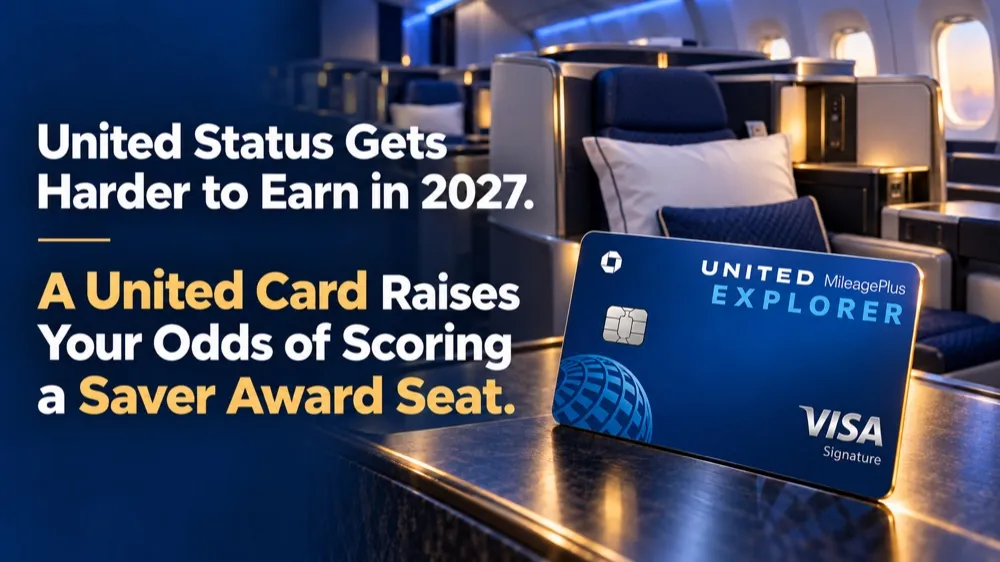 United Status Gets Harder to Earn in 2027. A United Card Raises Your Odds of Scoring a Saver Award Seat.